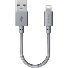 Кабель для Apple Lightning MFI Deppa 0.15м серый (72261)