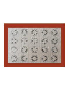 Армированный силиконовый коврик с разметкой на 20 ячеек, 42х29.5 см Markethot