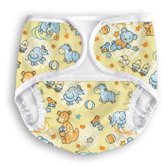 Трусики Multi Diapers Original, с карманом для сменного вкладыша, р. В, 4-9 кг, Машинки
