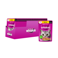 Влажный корм для кошек Whiskas Whiskas, курица, 28шт, 75г