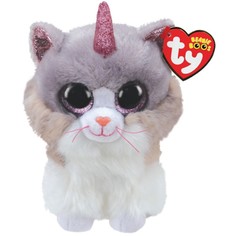 Мягкая игрушка TY Кошка Ашер, с рогом, 25 см 36477