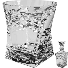 Набор для виски Crystal BOHEMIA "Samurai": Штоф 700 мл + 6 стаканов 240 мл