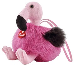 Мягкая игрушка "Фламинго-пушистик на веревочке", 11x12x13 см Trudi