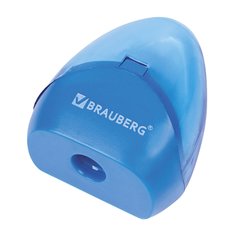 Точилка BRAUBERG BELL с контейнером, пластиковая, конусообразная, цвет корпуса ассорти Greenwich Line