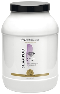 Шампунь для кошек и собак ISB Traditional Line Cristal Clean для устранения желтизны, 3 л Iv San Bernard