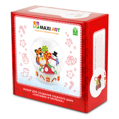 Набор для творчества Maxi Art создание Снежного Шара Снеговичок и Мистер Тигр
