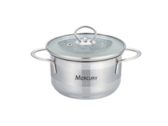 Кастрюля 1,0л 14см с крышкой "Mercury" нерж.сталь MC- 6052