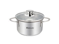Кастрюля 1,0л 12см с крышкой "Mercury" нерж.сталь MC- 6055