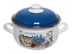 Кастрюля INTEROS с крышкой 4,0л Лаванда Интерос