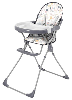 Стульчик для кормления Polini Kids 152 Единорог Hello baby, Серый