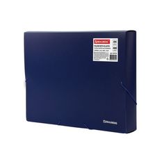 Папка-короб на резинках BRAUBERG, 50 мм, синяя, 0,7 мм, 224162