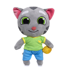 Мягкая игрушка Super01 Говорящий Том Бег за золотом 25 см цвет: серый