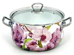 Кастрюля INTEROS 2,1л Орхидея Интерос