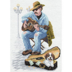 Канва с рисунком Матренин посад Музыкант 28*37см 1670