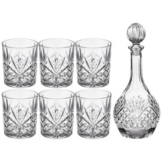 Набор для виски "Muza" 7 предмтов: штоф + 6 стаканов 950/300 мл Lefard 195-208