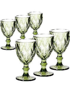 Набор бокалов LENARDI для вина 6 шт. 240 мл+ 1 кувшин 1 л. (зеленый)