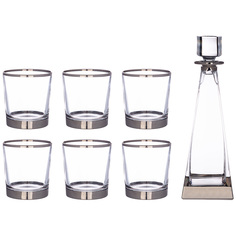 Набор для виски 7 предметов: штоф+6 стаканов 700/300 мл. высота 33/10 см. SAME 103-605