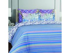 Комплект постельного белья Мона Лиза Stripe violet 2-спальный наволочка 70х70 Mona Liza