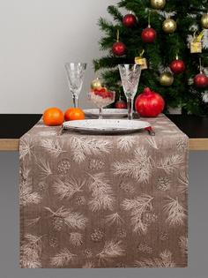 Дорожка на стол из рогожки "Всё себе" "Ельник"; 45 х 145