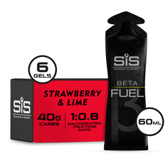 Энергетический гель SiS, Beta Fuel Energy Gel, 30шт по 60мл (Клубника-лайм)