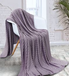 Плед велсофт, Guten Morgen "Bubbles lilac"; 2.0 Гутен Морган
