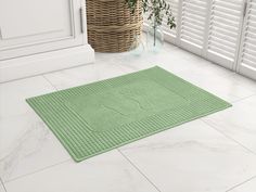 Махровый коврик для ног, Guten Morgen "Leaf green"; 50х70 Гутен Морган