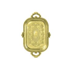 Поднос для пирожного с гравированным рисунком латунный Кольчугинский мельхиор