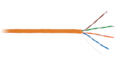 Пожаробезопасный кабель U/UTP NETLAN EC-UU004-5E-LSZH-OR Cat 5e для внутренней прокладки