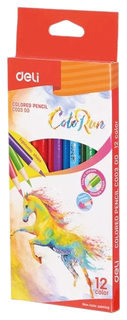 Карандаши цветные Deli ColoRun трехгранные 12 цветов