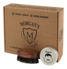 Набор для бороды и усов Morgans Pomade (крем 75мл + щетка)