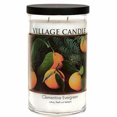 Ароматическая свеча Village Candle "Clementine Evergreen", стакан, большая