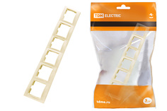 Рамка TDM ELECTRIC 6 постовая горизонтальная сл. кость "Таймыр" SQ1814-0135