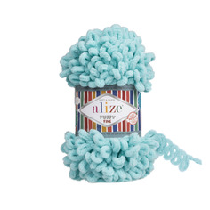 Пряжа Alize Puffy Fine, 14 м, 5 мотков по 100 г, цвет: 263 бирюзовый 5 шт.