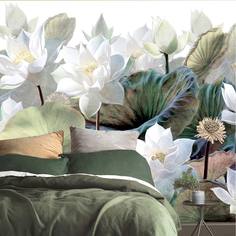 Бумажные фотообои бесшовные VEROL Цветы 3,1 м2 200х155 см декор для дома интерьер обои