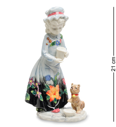 Фигурка Девочка с котенком Pavone JP-12/17