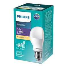 Светодиодная лампа Philips E27 7 Вт груша теплый