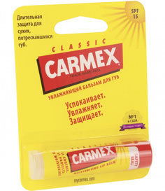 Бальзам для губ стик Carmex SPF 15 классический Carma Laboratories Inc