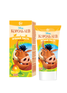 Детская зубная паста Король Лев с ароматом сочного манго 2+, 62г Свобода
