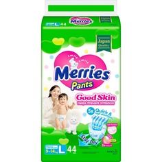 Подгузники-трусики Merries Good Skin L 9-14 кг, 44 шт