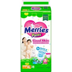 Подгузники-трусики Merries Good Skin XL 12-19 кг, 38 шт