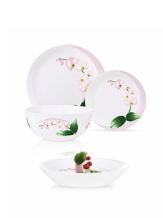 Столовый сервиз ДИВАЛИ ПИНК ОРХИД 19 пр. 6 персон Luminarc