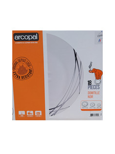 Столовый сервиз Luminarc ДОМИТИЛЬ БЛЭК 18 предметов 6 персон