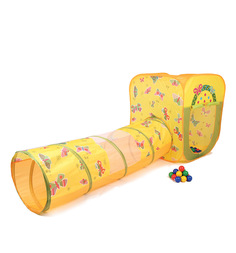 Домик с тоннелем БОНИ с шариками Квадрат Бабочки, LI523, (100 шаров) Bony