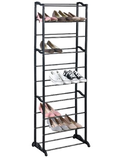 Полка для обуви до 30 пар обуви Amazing Shoe Rack, черный No Brand