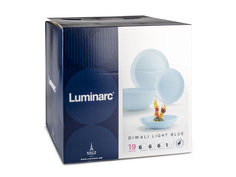 Столовый набор 19 предметов ДИВАЛИ БЛЮ Luminarc