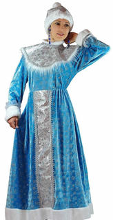 Костюм карнавальный Карнавалия.рф Снегурочка в платье взрослый р.42-44