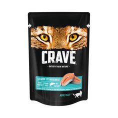 Влажный корм для кошек Crave, лосось, 70г