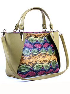 Сумка женская Медведково 19с1975-к14 желтая/оливковая