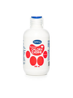 Шампунь для кошек, для собак Tewua для лечения инфекций с хлоргексидином 4%, 250 мл