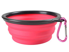 Двойная миска для животных Petsy, металл, пластик, силикон, в ассортименте, 0.3 л